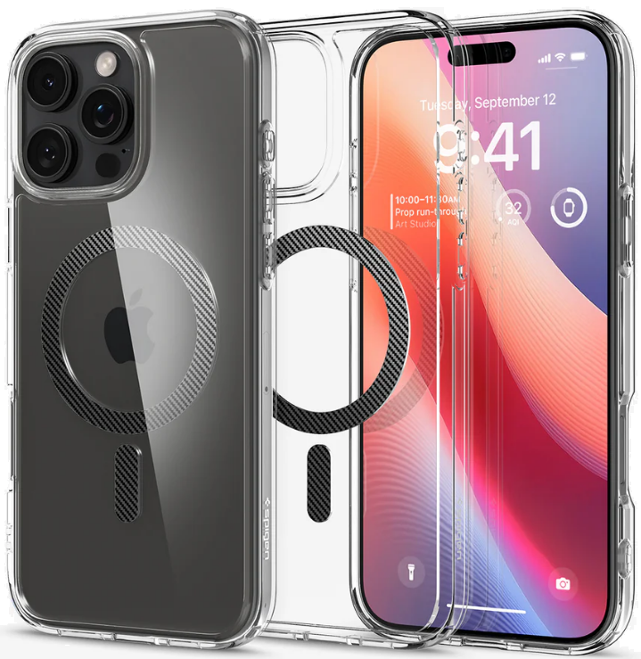 Θήκη Apple iPhone 16 Pro - Spigen Ultra Hybrid MagFit με MagSafe - Carbon Fiber (ACS08131)