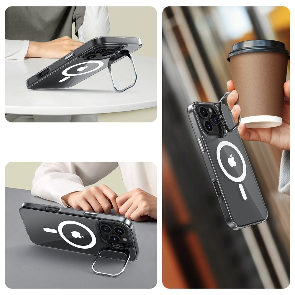 Θήκη Apple iPhone 16 Pro - Tech-Protect MagStand Σκληρή Διάφανη με MagSafe & KickStand - Clear (5906302375844)