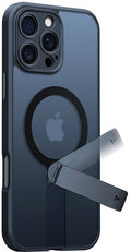Θήκη Apple iPhone 16 Pro - Torras Pstand Spin Case Ημιδιάφανη Ανθεκτική με MagSafe & KickStand - Black (6938075602130)