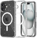 Θήκη Apple iPhone 16 - Tech-Protect FlexAir Hybrid Σκληρή Διάφανη με MagSafe - Glitter (5906302311422)