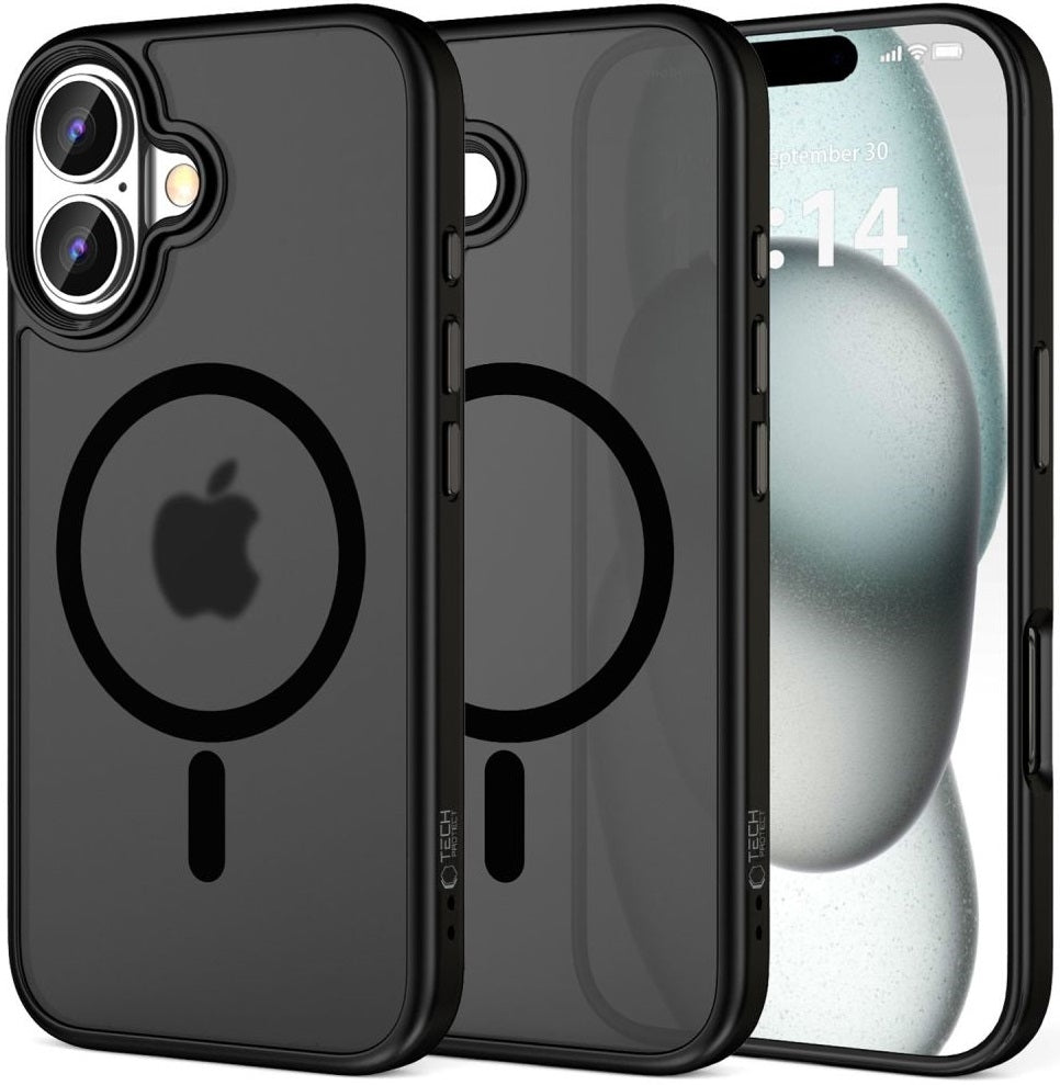Θήκη Apple iPhone 16 - Tech-Protect MagMat Σκληρή Ημιδιάφανη με MagSafe - Matte Black (5906302311088)