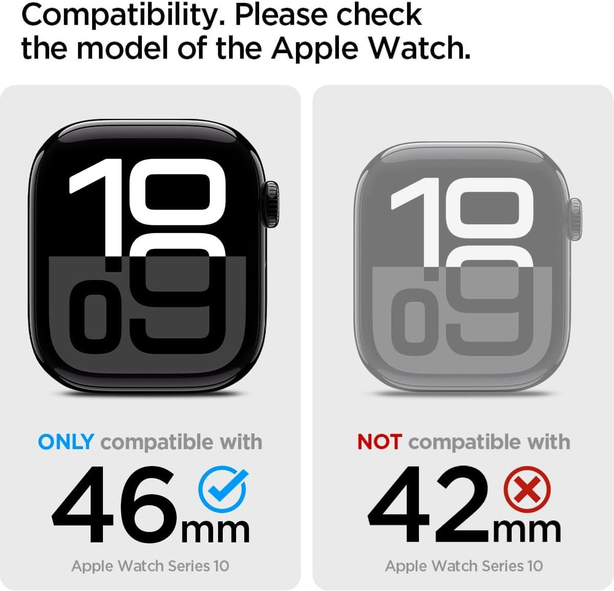 Θήκη Apple Watch 11 / 10 46mm Spigen Liquid Air Pro Unibody Σιλικόνης - Matte Black (ACS09317)