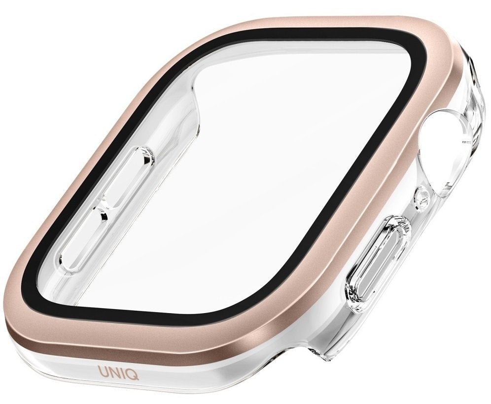 Θήκη Apple Watch 11 / 10 46mm Uniq Voute με Tempered Glass - Rose Gold (UNIQ-46MM-VOURGLD)