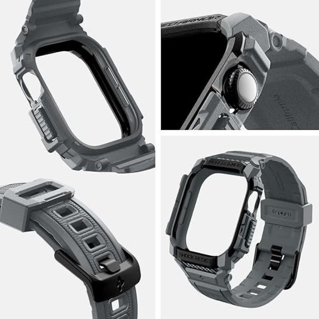 Θήκη Apple Watch 11 / 10 46mm Spigen Rugged Armor Pro Unibody Σιλικόνης - Dark Gray (ACS08605)