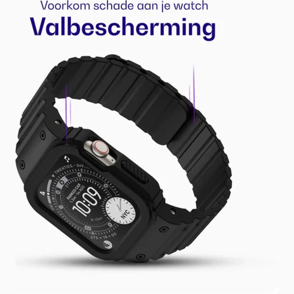 Θήκη Apple Watch Ultra 3 / Ultra 2 / Ultra 1 49mm Buddi Forge Unibody Μαγνητικό Σιλικόνης - Black (8719246551529)