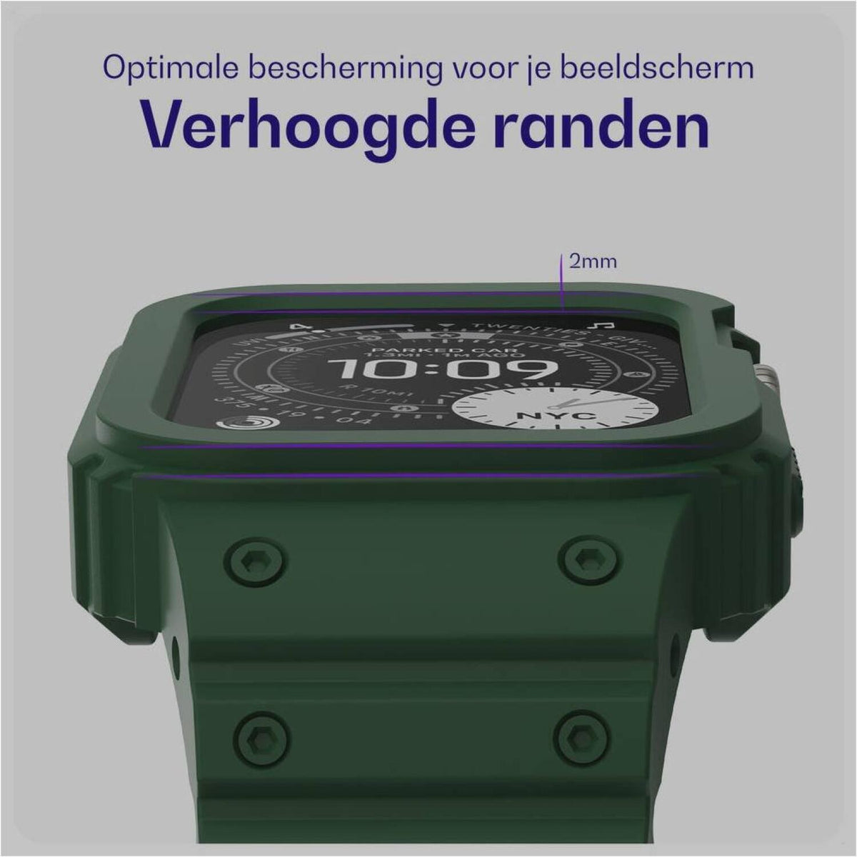 Θήκη Apple Watch Ultra 3 / Ultra 2 / Ultra 1 49mm Buddi Forge Unibody Μαγνητικό Σιλικόνης - Green (8719246551543)