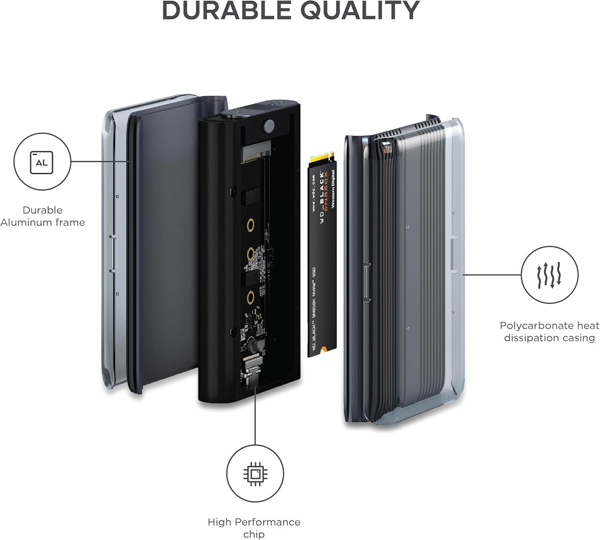 Θήκη Εξωτερικού Σκληρού Δίσκου Satechi Enclosure USB4 NVMe SSD Pro για M.2 με 1 x USB4 40 Gbps - Grey (ST-EU4NPM)