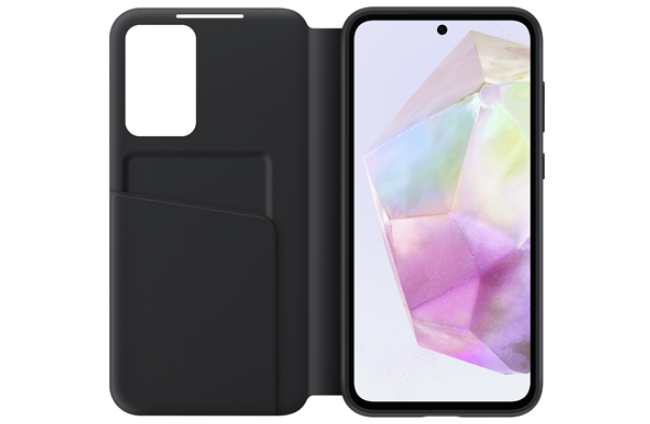 Θήκη Flip με Ενεργό Πορτάκι - Samsung Galaxy A35 - Official Samsung Smart View Wallet Cover - Black (EF-ZA356CBEGWW)