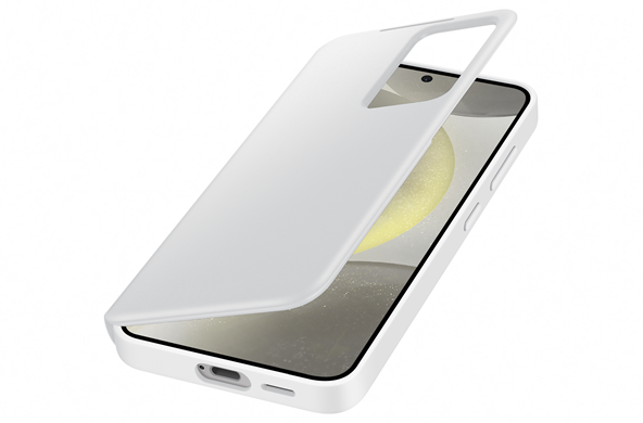 Θήκη Flip με Ενεργό Πορτάκι - Samsung Galaxy S24 - Official Samsung Smart View Wallet Case - White (EF-ZS921CWEGWW)