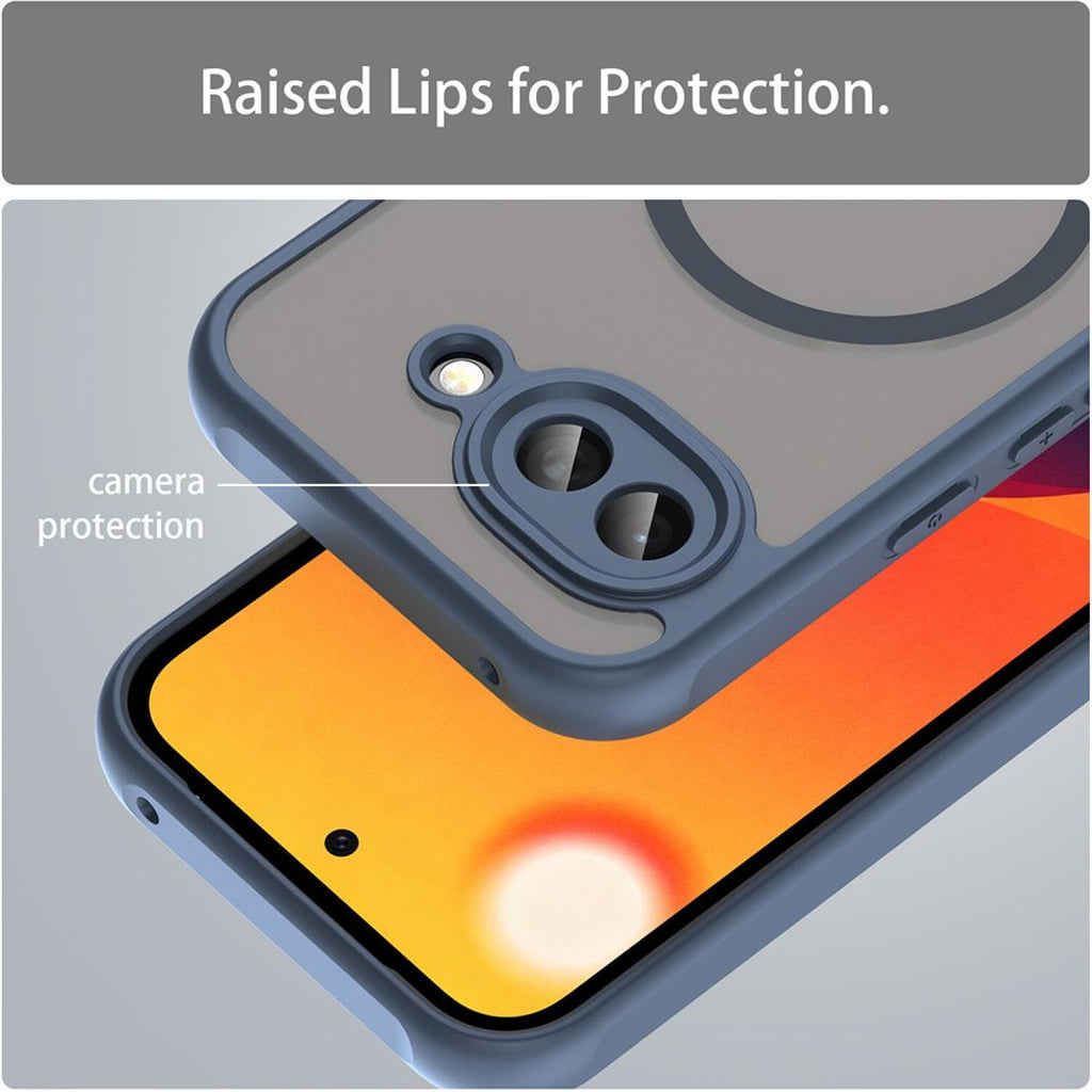 Θήκη Google Pixel 10a Techsuit HaloFrost II MagSafe Σκληρή Ημιδιάφανη με MagSafe - Navy Blue (5949419360587)