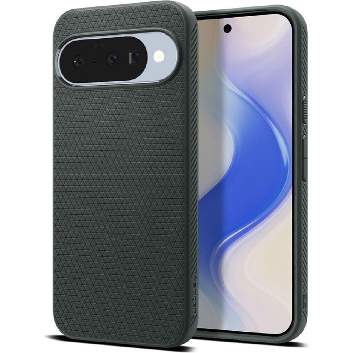 Θήκη Google Pixel 10 / 10 Pro Spigen Liquid Air MagFit Σιλικόνης με MagSafe Qi2 - Abyss Green (ACS09696)