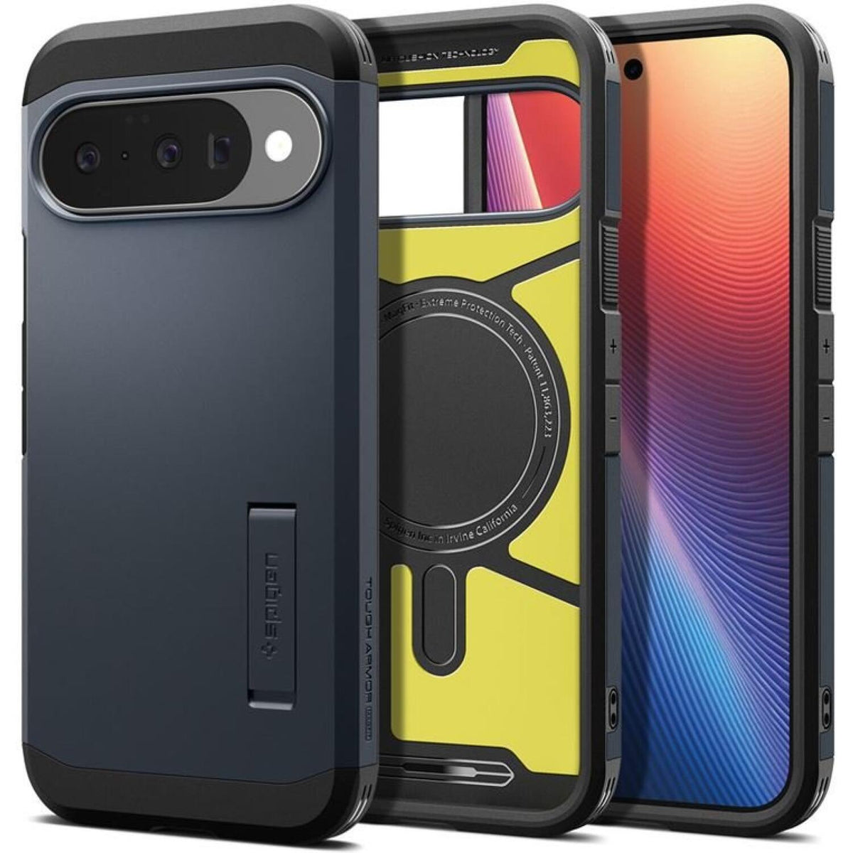 Θήκη Google Pixel 10 / 10 Pro Spigen Tough Armor AI MagFit Ανθεκτική με MagSafe Qi2 & KickStand - Metal Slate (ACS09706)