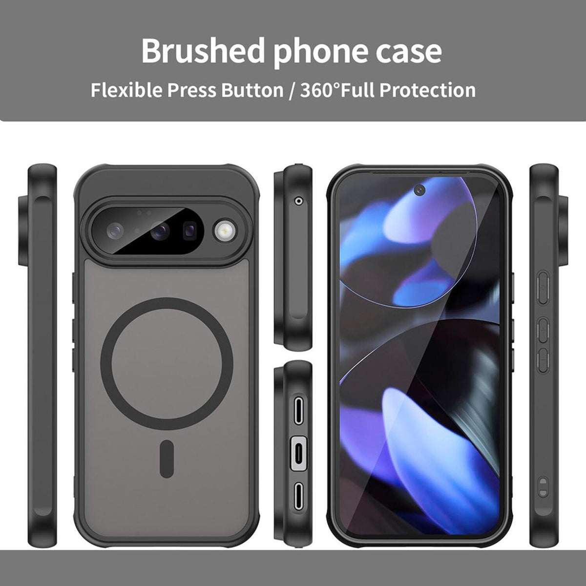 Θήκη Google Pixel 10 Techsuit HaloFrost II MagSafe Σκληρή Ημιδιάφανη με MagSafe - Black (5949419295810)