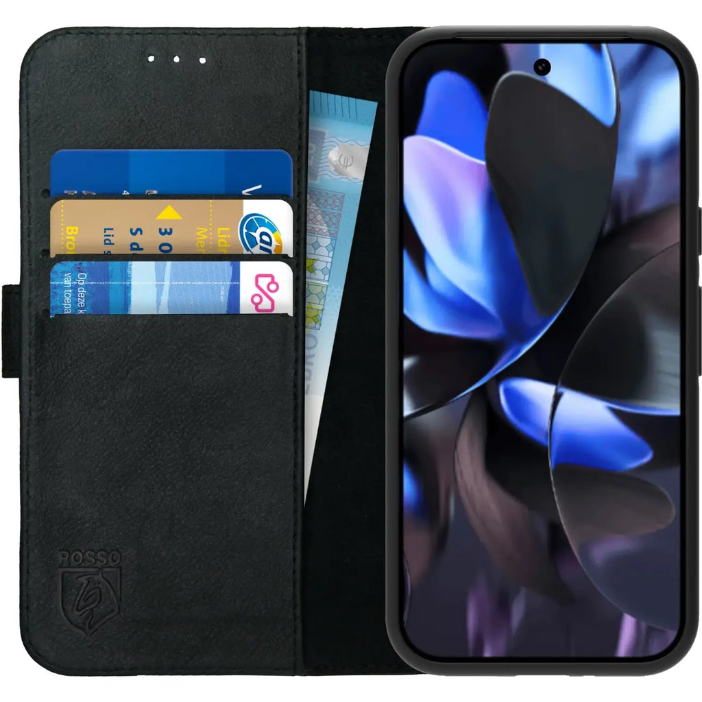Θήκη Google Pixel 10a Rosso Deluxe Δερμάτινο Πορτοφόλι - Black (8719246548932)