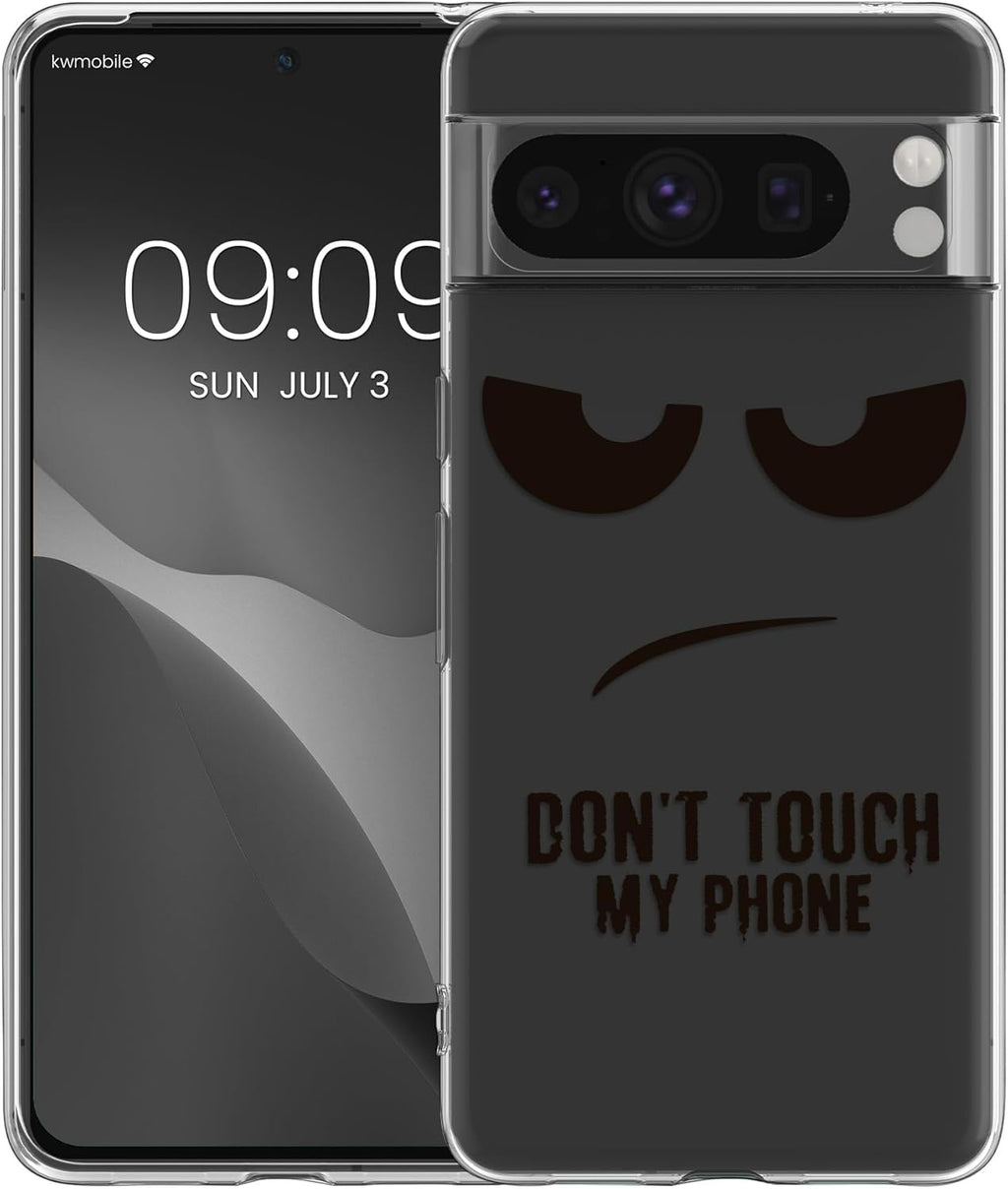 Θήκη Google Pixel 8 Pro - KWmobile TPU Case Σιλικόνης - Don't Touch My Phone / Transparent / Black (KWM000020JM003C)