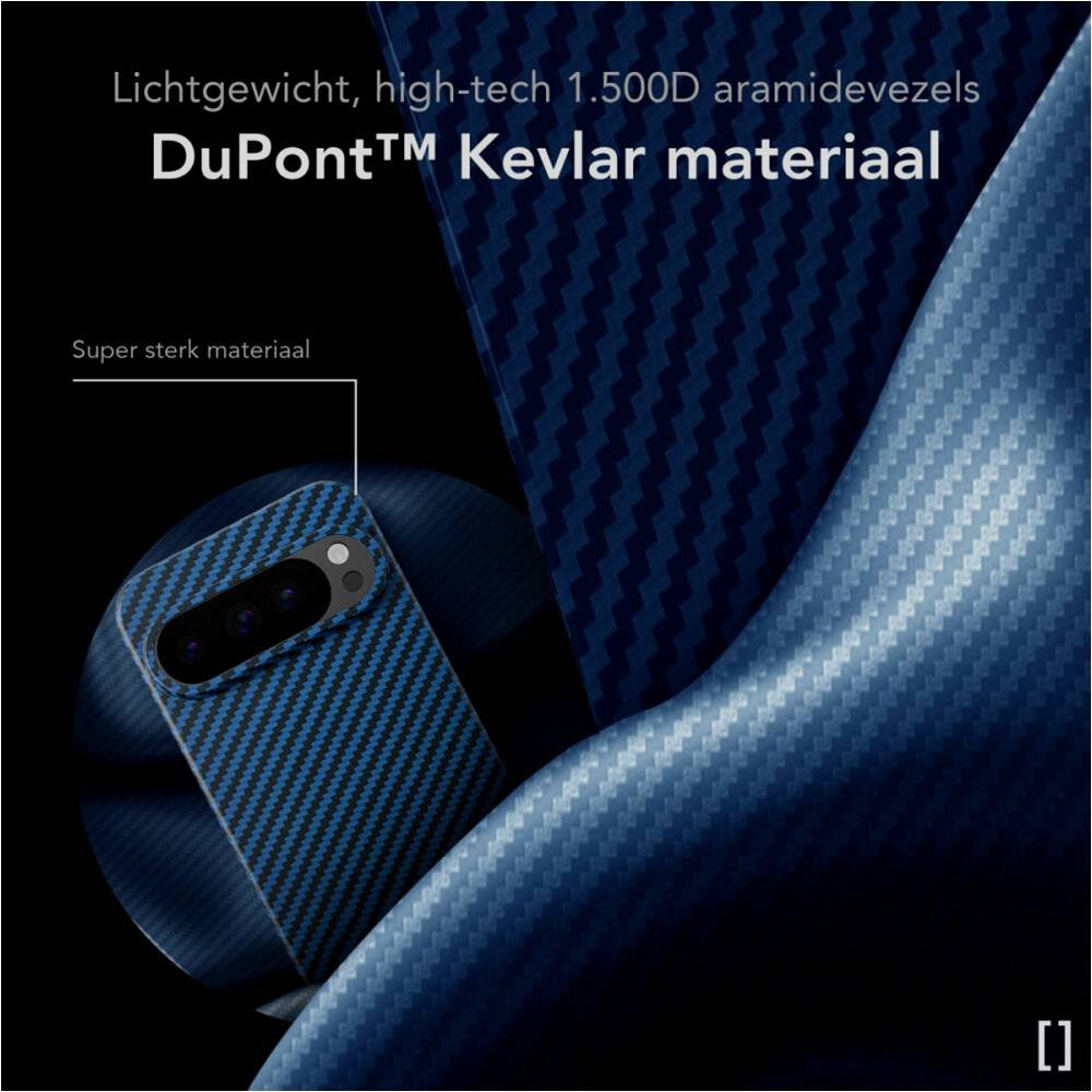 Θήκη Google Pixel 9 / 9 Pro Nekit Fiber Σκληρή με MagSafe Aramid Fiber 1mm 1500D Kevlar - Blue (8719246469695)