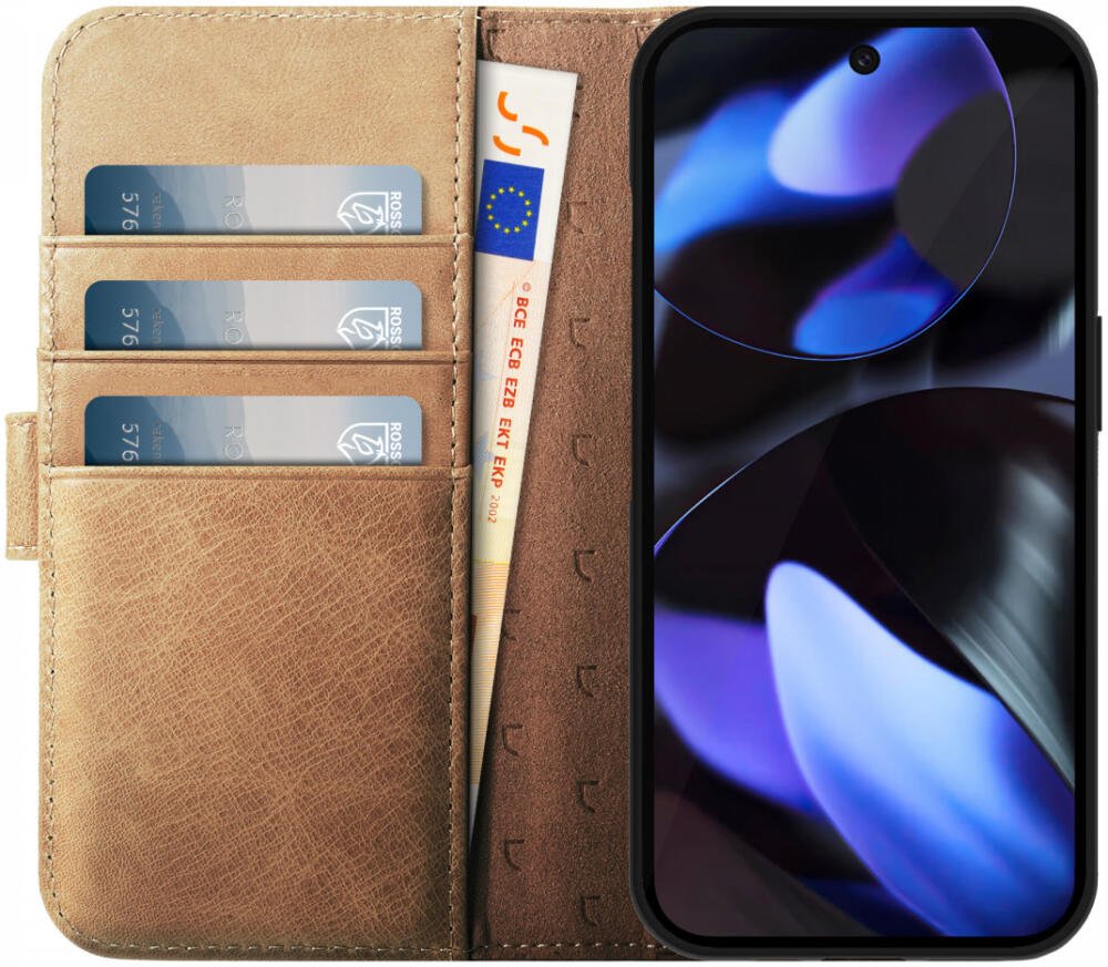 Θήκη Google Pixel 9 / 9 Pro Rosso Elite Δερμάτινο Πορτοφόλι με MagSafe - Light Brown (8719246461804)