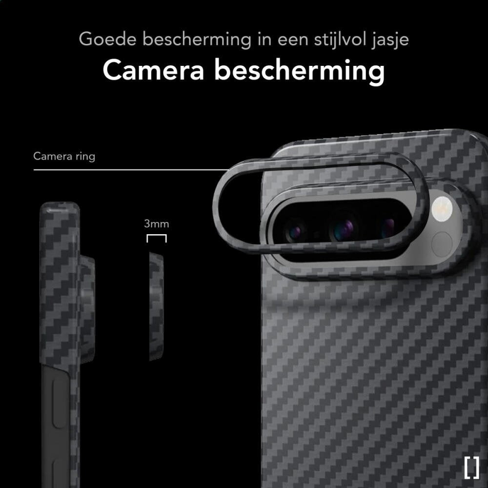 Θήκη Google Pixel 9 Pro XL Nekit Fiber Σκληρή με MagSafe Aramid Fiber 1mm 1500D Kevlar - Black (8719246459559)