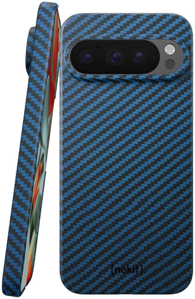Θήκη Google Pixel 9 Pro XL Nekit Fiber Σκληρή με MagSafe Aramid Fiber 1mm 1500D Kevlar - Blue (8719246469718)