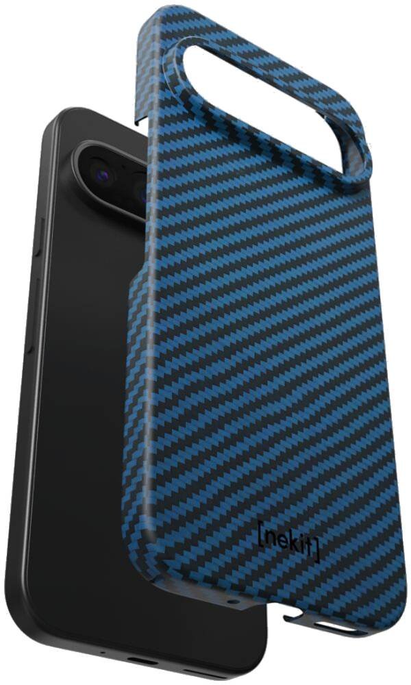 Θήκη Google Pixel 9 Pro XL Nekit Fiber Σκληρή με MagSafe Aramid Fiber 1mm 1500D Kevlar - Blue (8719246469718)