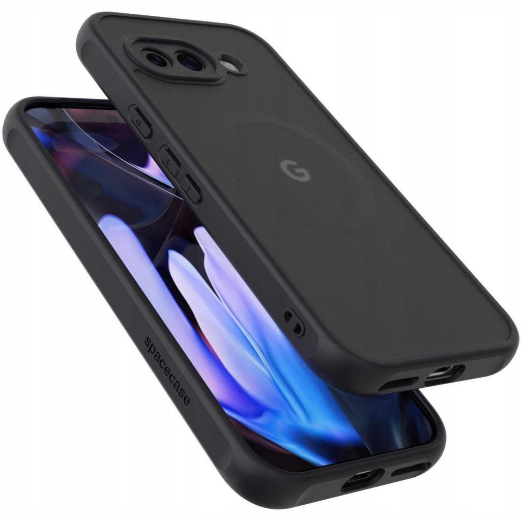 Θήκη Google Pixel 9a Spacecase Hybrid MagSafe Σκληρή Ημιδιάφανη με MagSafe - Black (5905719104016)