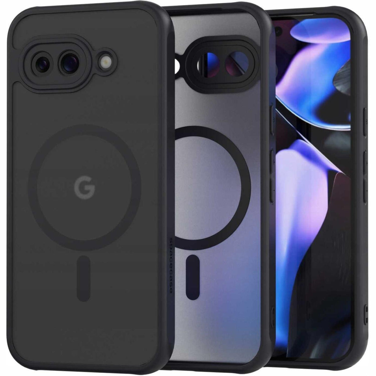 Θήκη Google Pixel 9a Spacecase Hybrid MagSafe Σκληρή Ημιδιάφανη με MagSafe - Black (5905719104016)