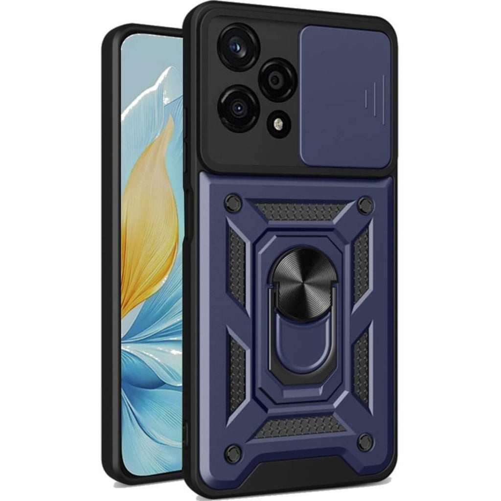 Θήκη Honor 200 Lite Techsuit CamShield Ανθεκτική με Κάλυμμα για την Κάμερα & Μεταλλικό Ring Holder - Blue (5949419165816)