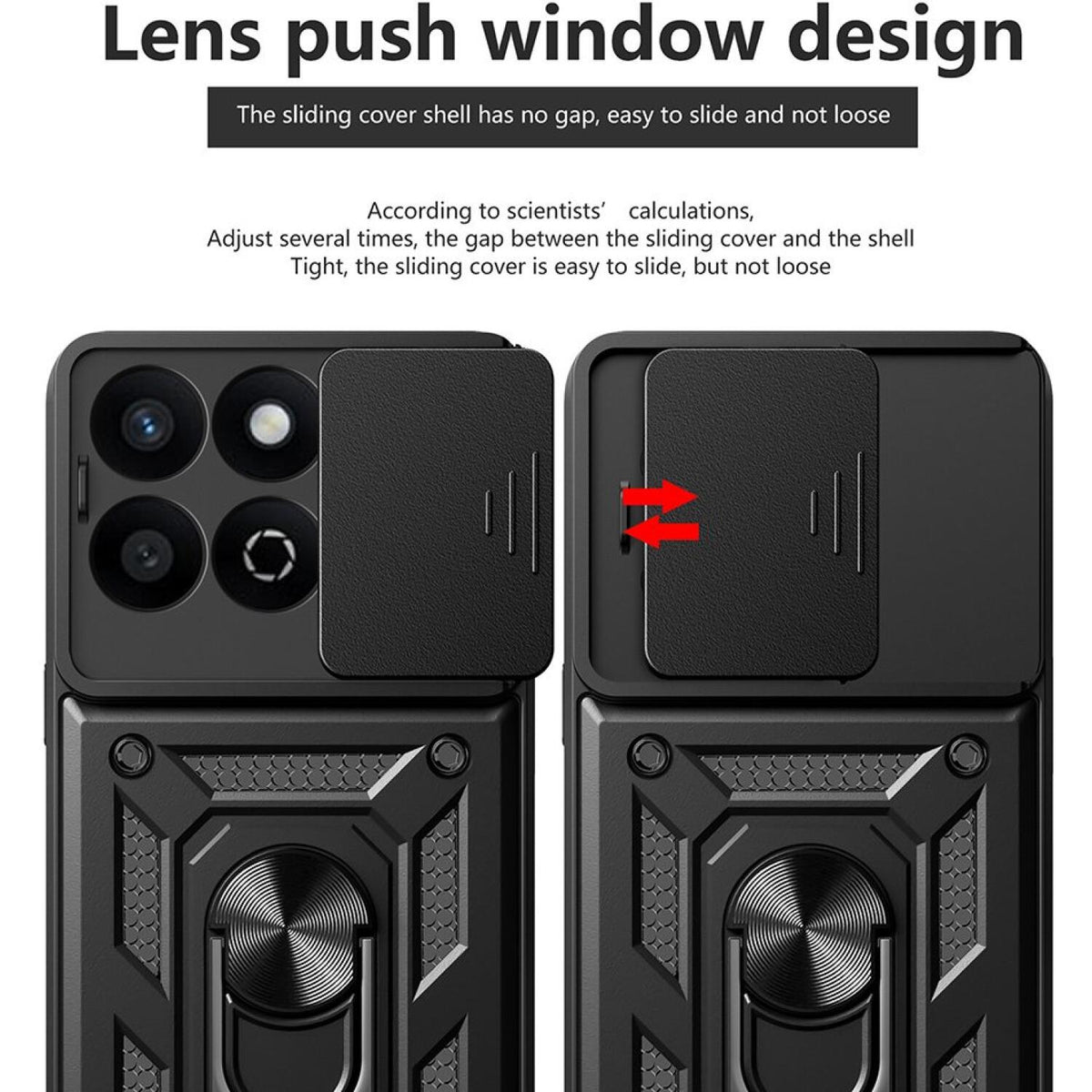 Θήκη Honor 200 Smart / X7c Techsuit CamShield Ανθεκτική με Κάλυμμα για την Κάμερα & Μεταλλικό Ring Holder - Black (5949419255