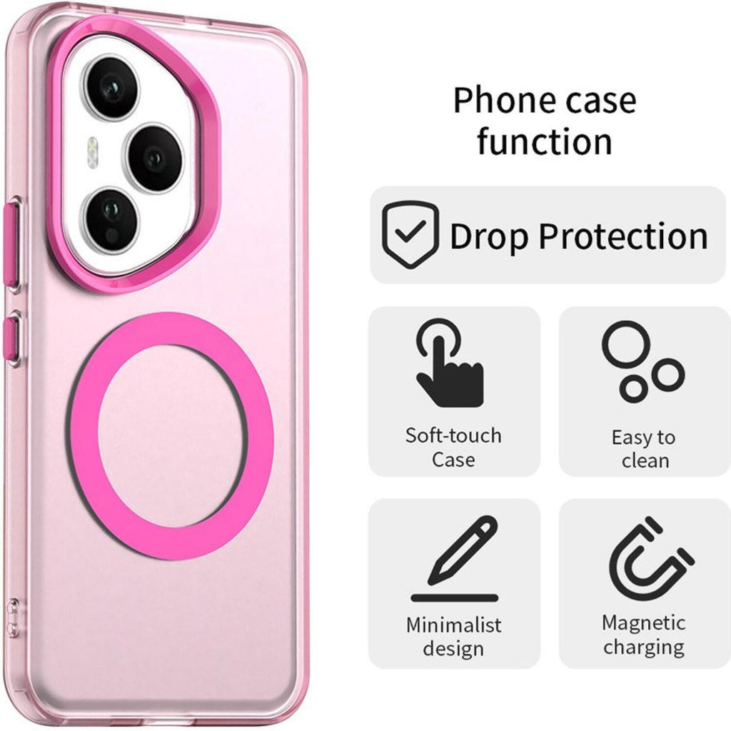 Θήκη Honor 400 Pro Techsuit CandyCase Σκληρή Ημιδιάφανη με MagSafe - Pink (5949419310742)