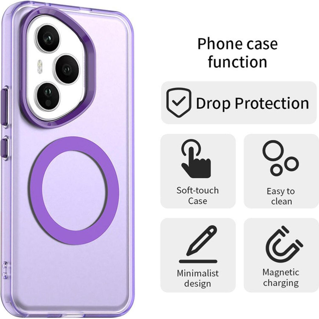 Θήκη Honor 400 Pro Techsuit CandyCase Σκληρή Ημιδιάφανη με MagSafe - Purple (5949419310728)