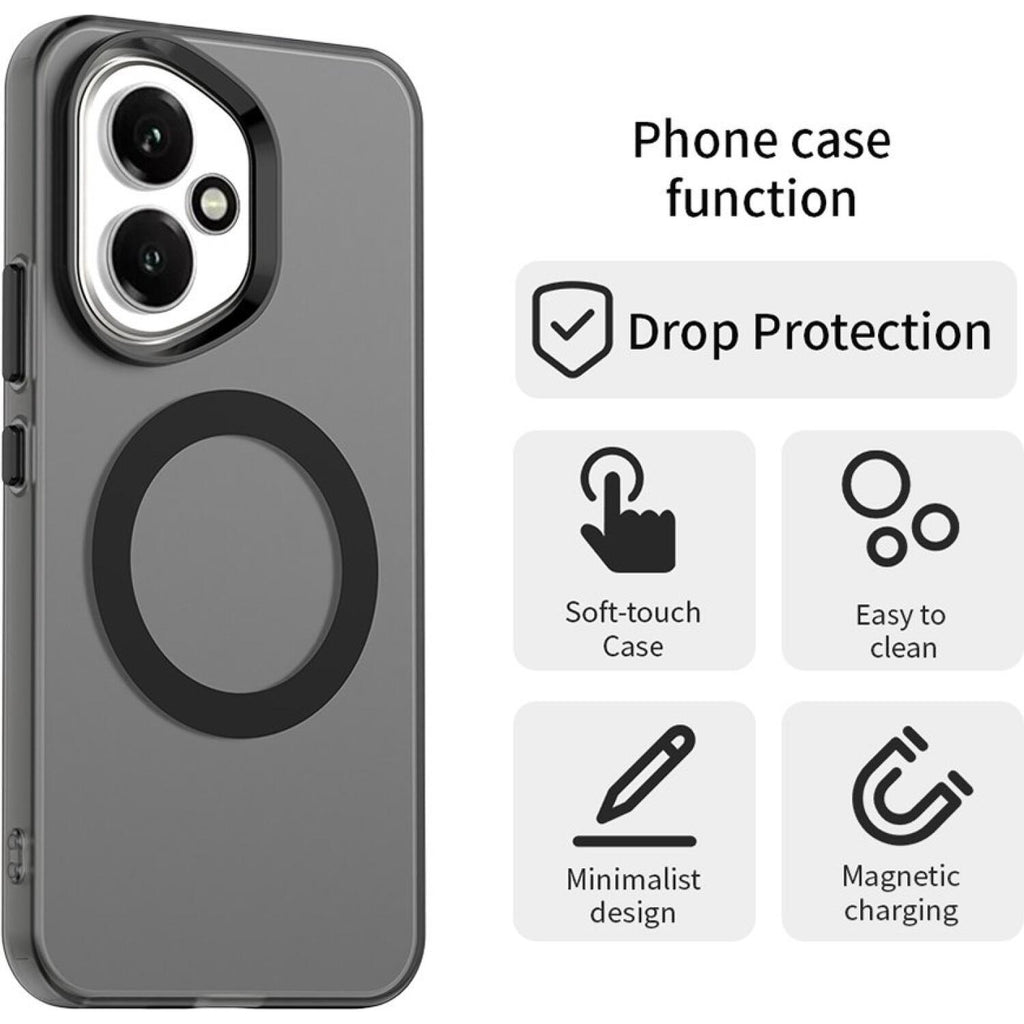 Θήκη Honor 400 Techsuit CandyCase Σκληρή Ημιδιάφανη με MagSafe - Black (5949419310810)