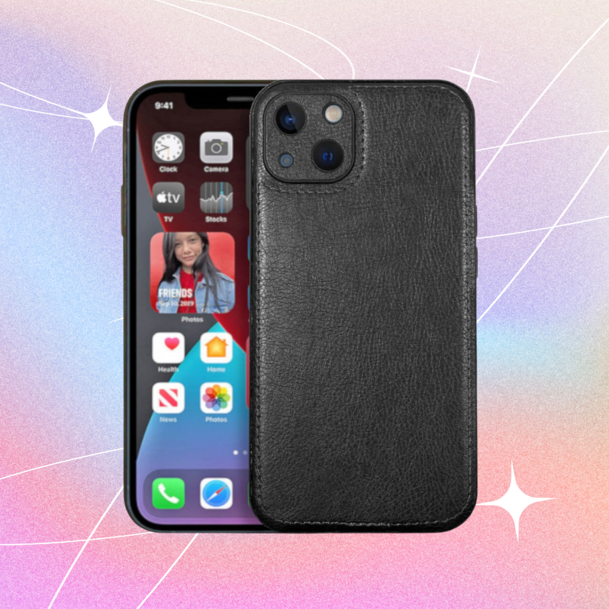 Θήκη iPhone 13 Bodycell Prestige Backcover με Πλαίσιο Κάμερας - Black (5206015068119)