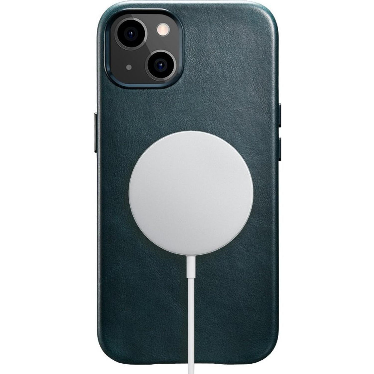 Θήκη iPhone 13 iCarer Leather Back Case Δερμάτινη με MagSafe - Blue (WMI1302-BU)