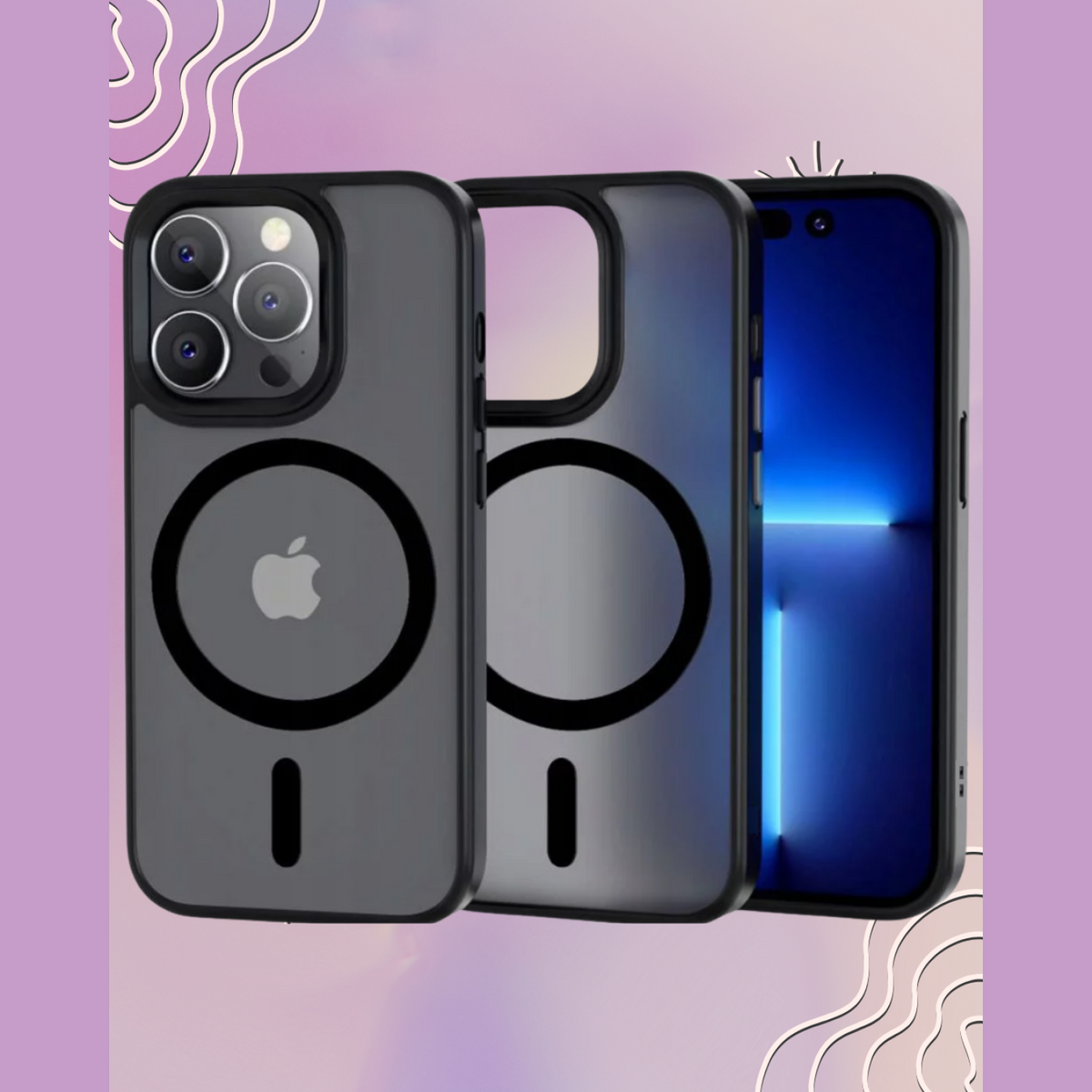 Θήκη iPhone 13 Pro Bodycell MagSafe Backcover Σκληρή Ημιδιάφανη με MagSafe - Matte Black (5206015083662)