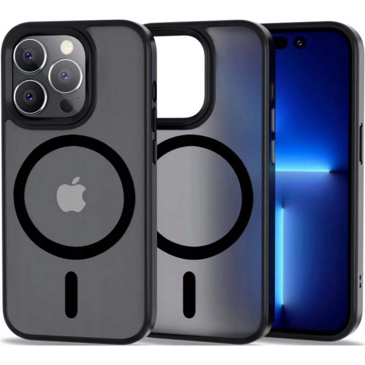 Θήκη iPhone 13 Pro Bodycell MagSafe Backcover Σκληρή Ημιδιάφανη με MagSafe - Matte Black (5206015083662)
