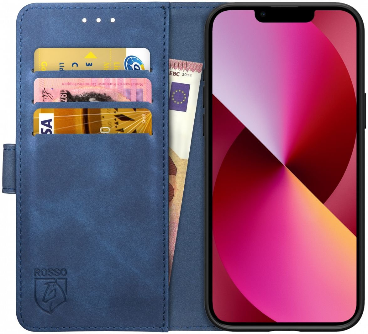 Θήκη iPhone 13 Rosso Element PU Πορτοφόλι - Blue (8719246324734)