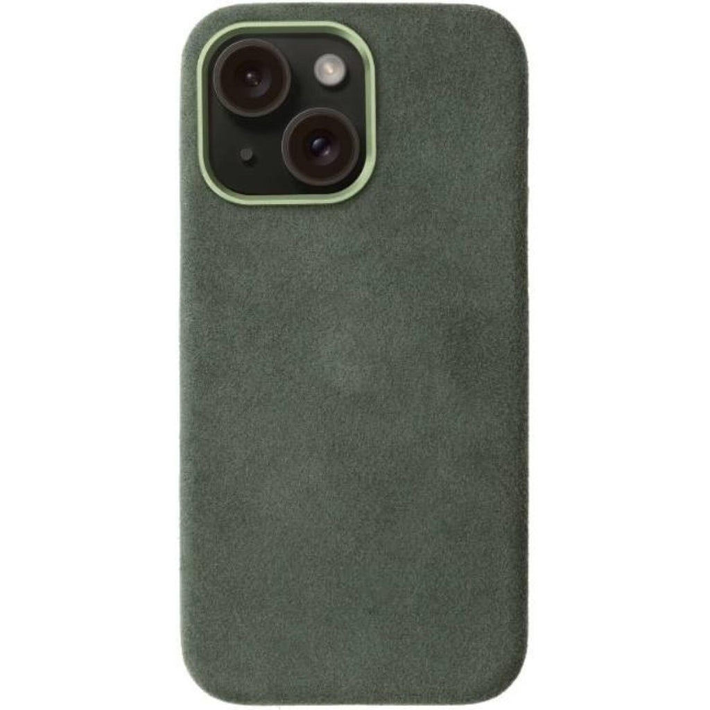 Θήκη iPhone 14 / 13 Rosso Avanti Back Cover από Premium Alcantara με MagSafe - Green (8719246549915)