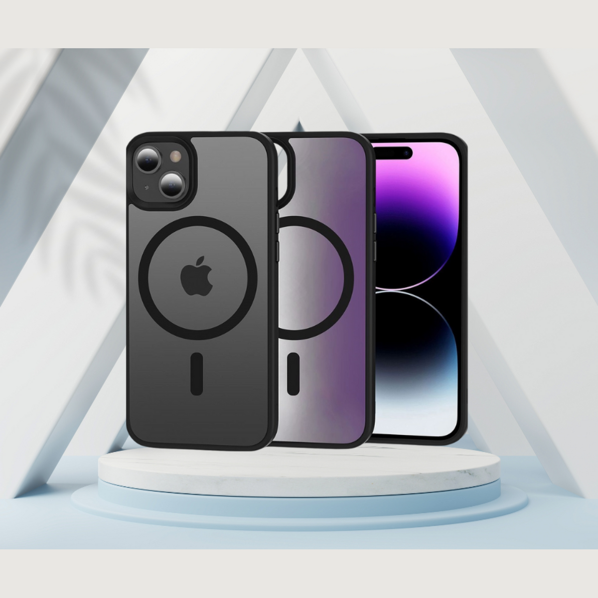 Θήκη iPhone 14 Plus Bodycell MagSafe Backcover Σκληρή Ημιδιάφανη με MagSafe - Matte Black (5206015083693)