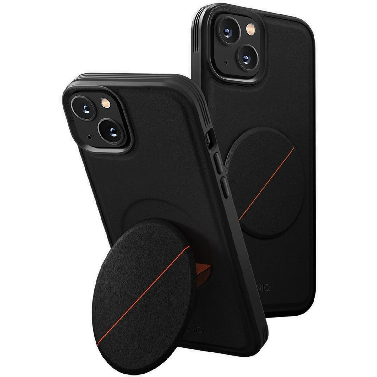 Θήκη iPhone 14 Plus Uniq Novo Ανθεκτική Σκληρή με KickStand & Grip - Black (UNIQ-IP6.7M(2022)-NOVOBLK)