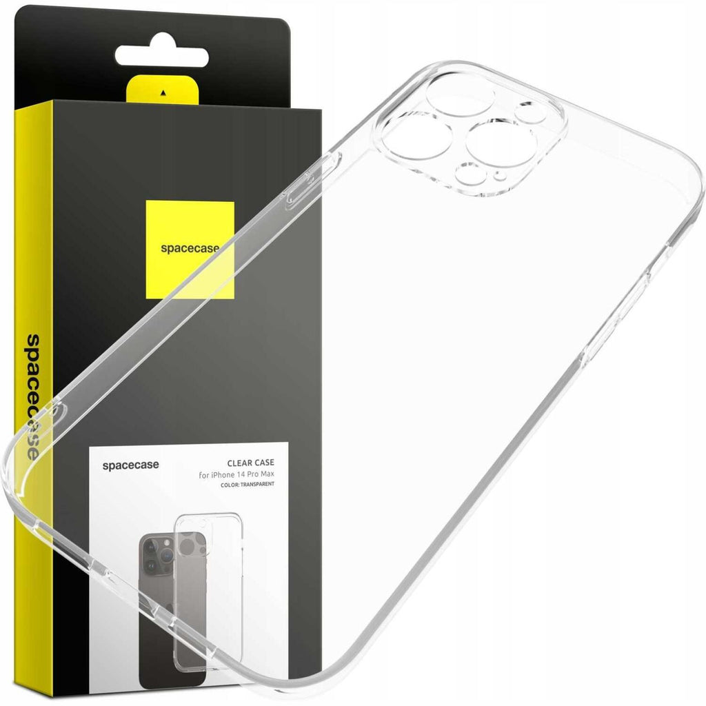 Θήκη iPhone 14 Pro Max Spacecase Clear Case Διάφανη Σιλικόνης 1mm - Transparent (5905719106317)