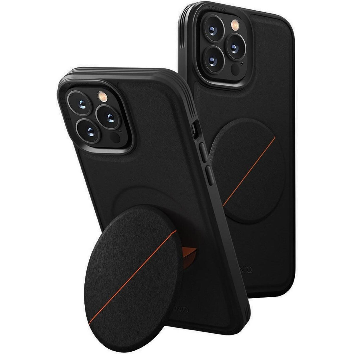 Θήκη iPhone 14 Pro Max Uniq Novo Ανθεκτική Σκληρή με KickStand & Grip - Black (UNIQ-IP6.7PM(2022)-NOVOBLK)