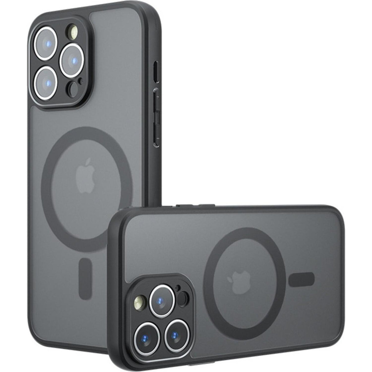 Θήκη iPhone 14 Pro Techsuit PureFrost Σκληρή Ημιδιάφανη με MagSafe - Frosted Black (5949419321359)