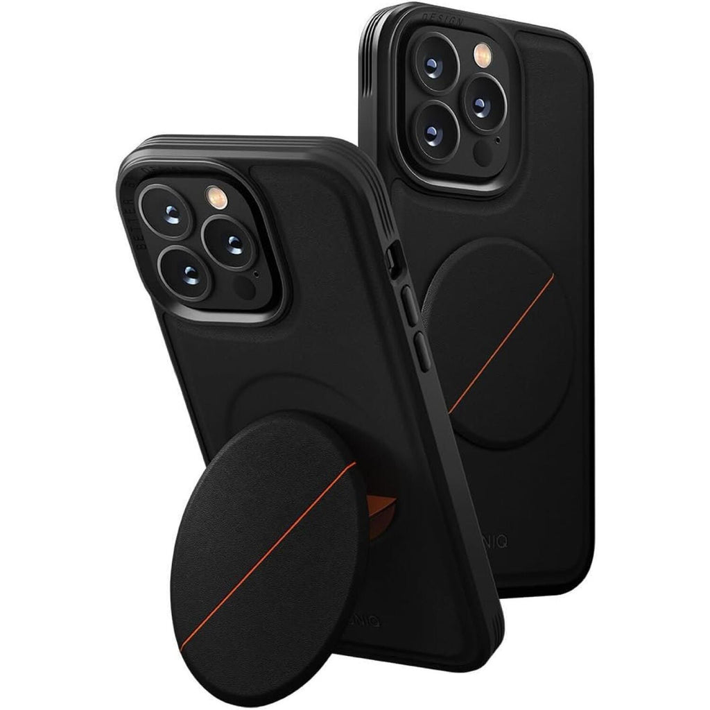 Θήκη iPhone 14 Pro Uniq Novo Ανθεκτική Σκληρή με KickStand & Grip - Black (UNIQ-IP6.1P(2022)-NOVOBLK)