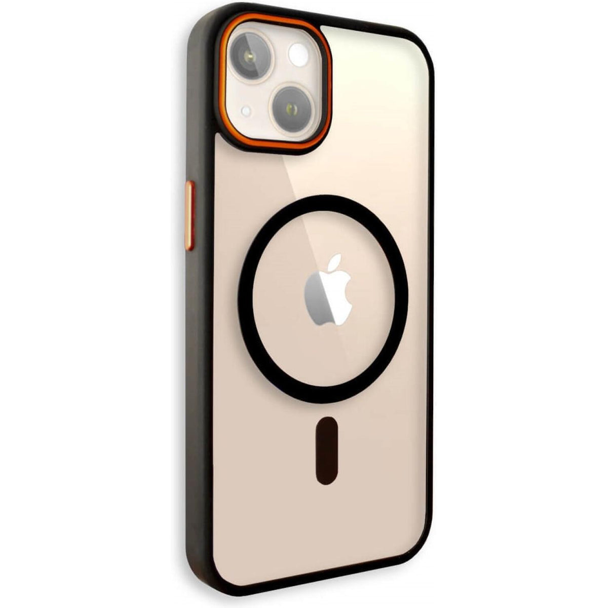 Θήκη iPhone 15 Bodycell DualTone Hybrid Case Διάφανη Σκληρή με MagSafe & TPU Bumper - Black (5206015086434)