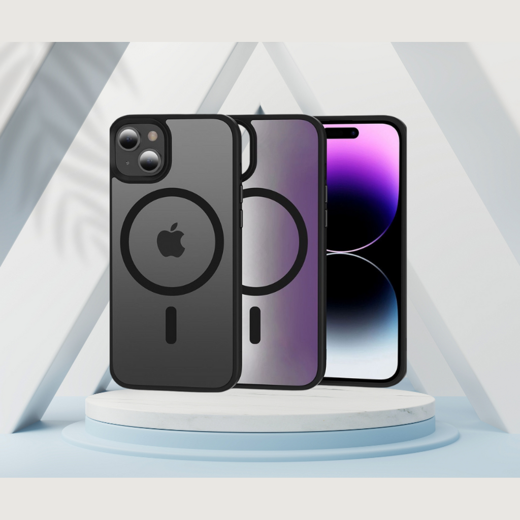 Θήκη iPhone 15 Plus Bodycell MagSafe Backcover Σκληρή Ημιδιάφανη με MagSafe - Matte Black (5206015083730)