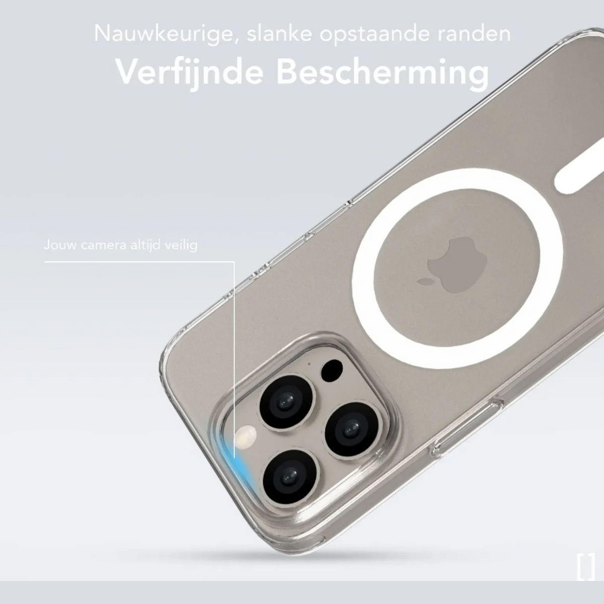 Θήκη iPhone 15 Pro Nekit Bare Thin Case Σκληρή Λεπτή Διάφανη με MagSafe 1.2mm - Transparent (8719246595073)