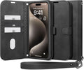Θήκη iPhone 15 Pro Spigen Wallet S Pro Ανθεκτικό Πορτοφόλι με Αποσπώμενο Λουράκι Χειρός / Λαιμού - Black (ACS06740)