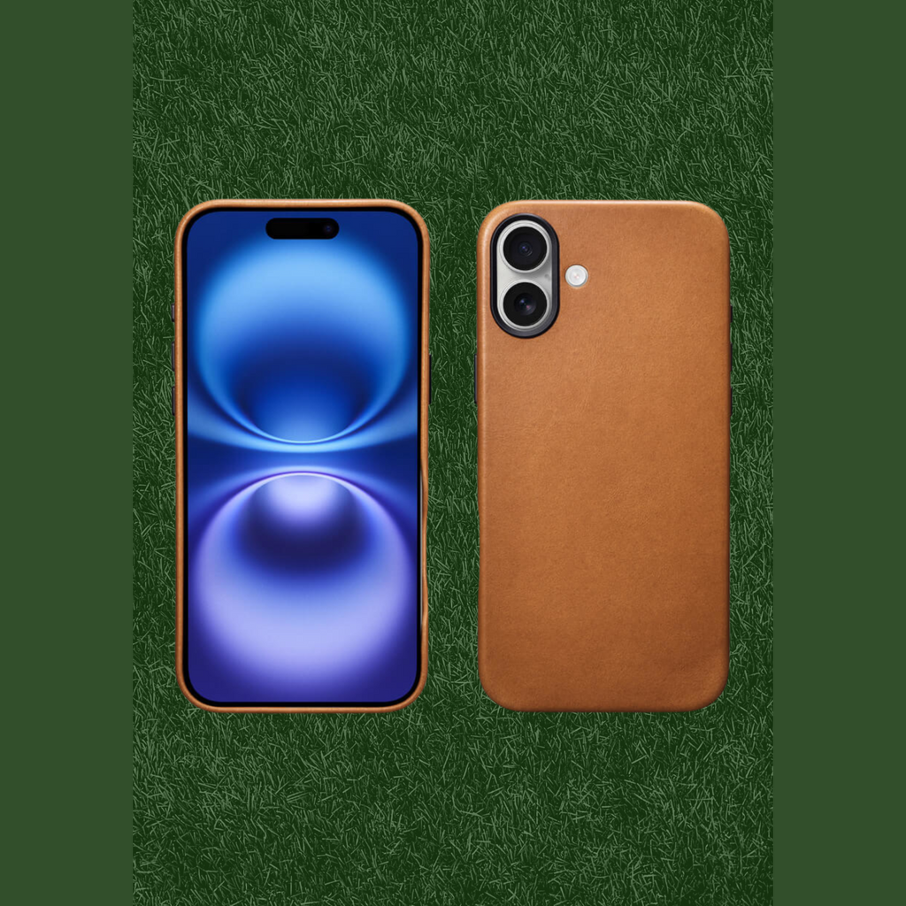 Θήκη iPhone 16 iCarer Leather Back Case With Camera Button Δερμάτινη με MagSafe & Πλαίσιο Κάμερας - Camel Tan (WMI16240701-TN