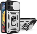 Θήκη iPhone 16 Plus Bodycell Armor Slide Ανθεκτική με Κάλυμμα για την Κάμερα & Μεταλλικό Ring Holder - Silver (5206015079054)