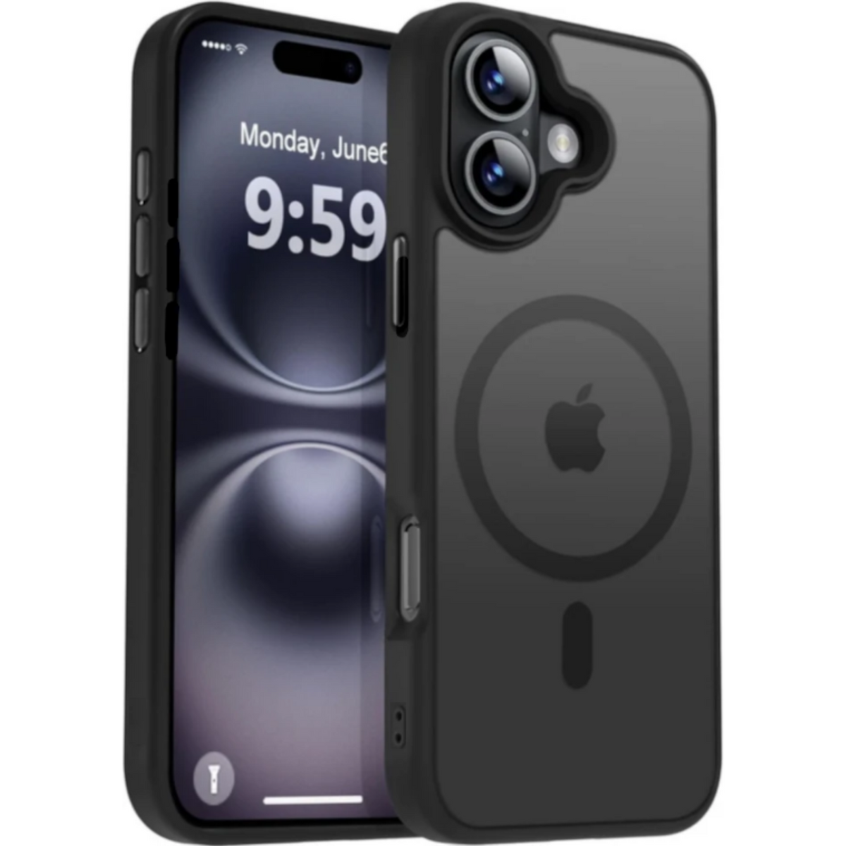 Θήκη iPhone 16 Plus Bodycell MagSafe Backcover Σκληρή Ημιδιάφανη με MagSafe - Matte Black (5206015083778)